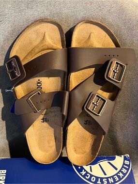 Birkenstock Men’s Arizona Sandals Dark Brown Size 11 US 44 EU